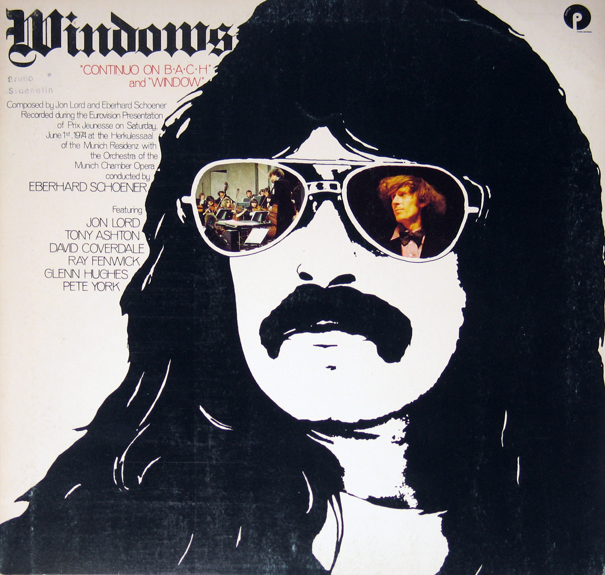 Jon Lord Windows Continuo on Bach 12" Vinyl LP